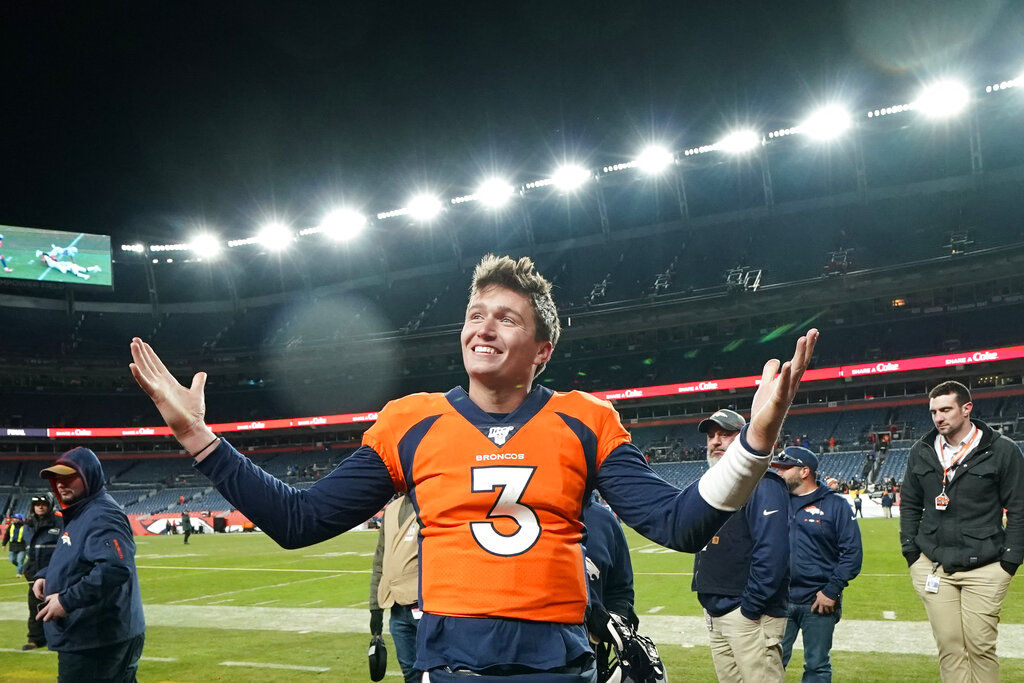 Broncos quarterback Drew Lock